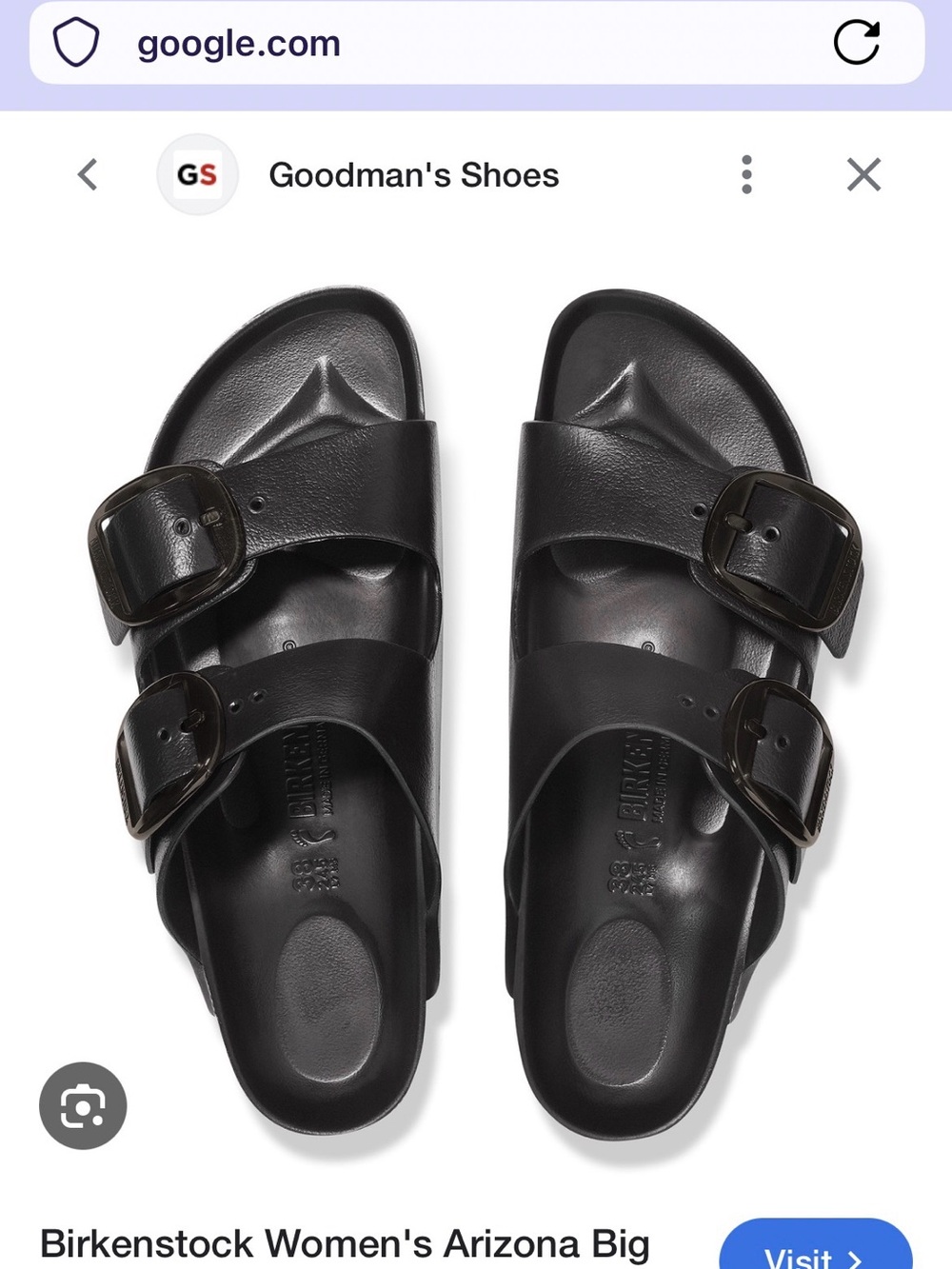 Birkenstock Men’s Arizona EVA Sandals in Black